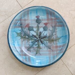 Tain Pottery Glenaldie 11" Large Hand Painted Serving Bowl Scotland HTF Rare